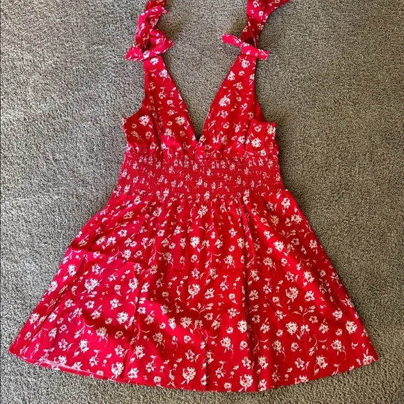 Wild Fable Red Floral Casual Dress - Picture 4 of 4